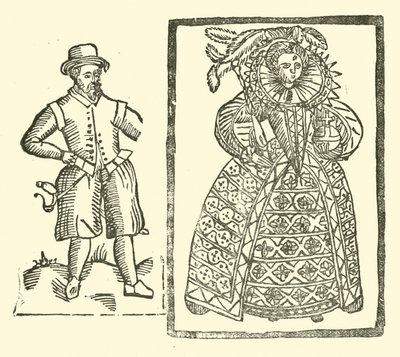 Illustrasjon for The Roxburghe Ballads (tresnitt) av (after) English School