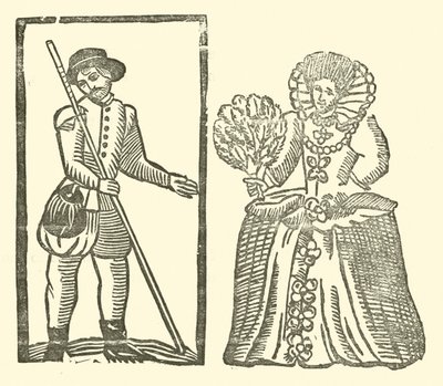 Illustrasjon for The Roxburghe Ballads (tresnitt) av (after) English School