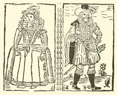 Illustrasjon for The Roxburghe Ballads (tresnitt) av (after) English School