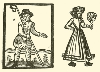 Illustrasjon for The Roxburghe Ballads (tresnitt) av (after) English School
