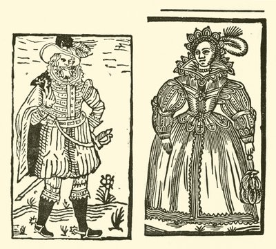 Illustrasjon for The Roxburghe Ballads (tresnitt) av (after) English School