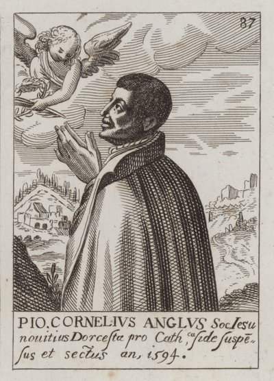 John Cornelius , engelsk jesuitt-katolsk prest og martyr (gravering) av (after) English School