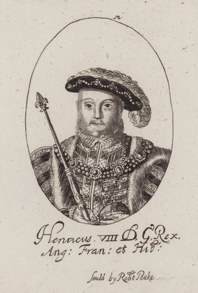 Kong Henry VIII (gravering) av (after) English School