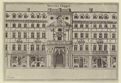 Mercers Chapel, ca 1694 (litho) av (after) English School