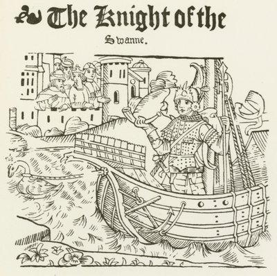 The Knight Of The Swanne (gravering) av (after) English School