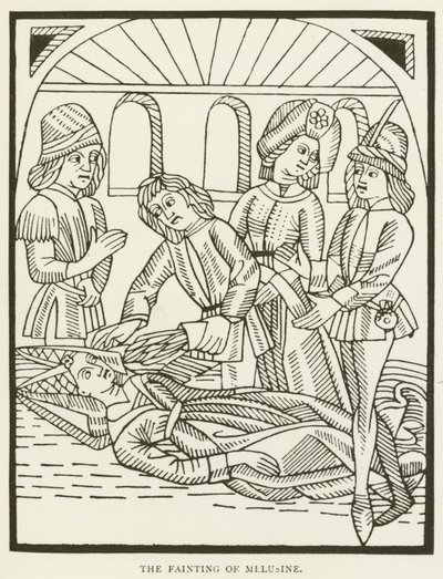 Besvimelsen av Melusine (gravering) av (after) English School