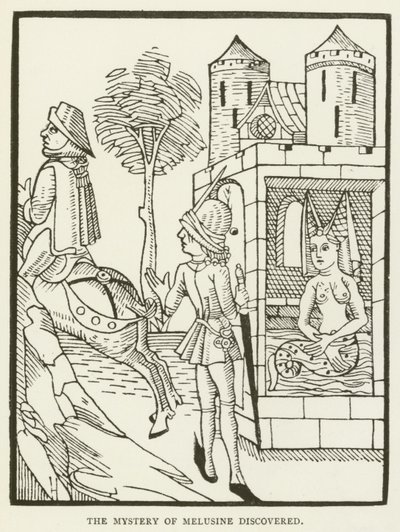 Mysteriet om Melusine oppdaget (gravering) av (after) English School