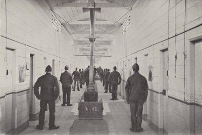 A Muster of Hooligans, Borstal Prison (s/hv-bilde) av (after) English photographer