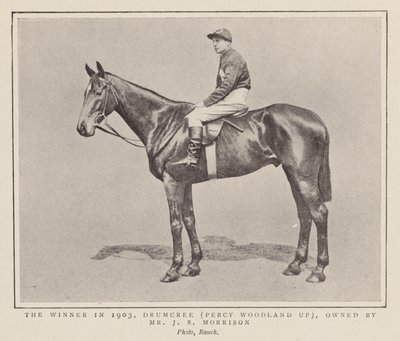 Drumcree, vinner av Grand National i 1903 (s/h-bilde) av (after) English photographer