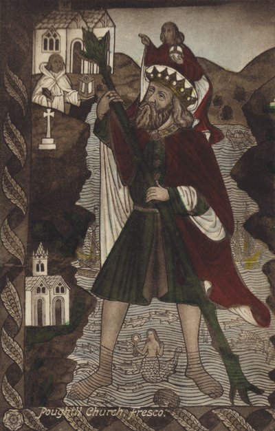 Poughill Church, Fresco (fargebilde) av (after) English photographer