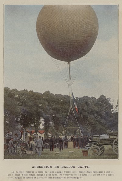 Captive Balloon Ascent (farget bilde) av (after) French Photographer