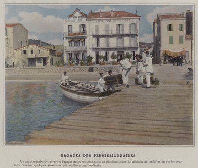 Bagasje med tillatelser (farget bilde) av (after) French Photographer