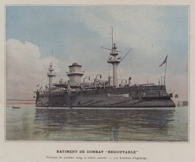 Battleship "Formidable" (farget bilde) av (after) French Photographer
