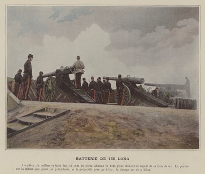 Batterie de 155 Long (farget bilde) av (after) French Photographer