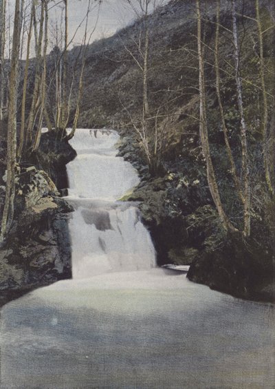 Cascade du Benet, pres Murat (farget bilde) av (after) French Photographer