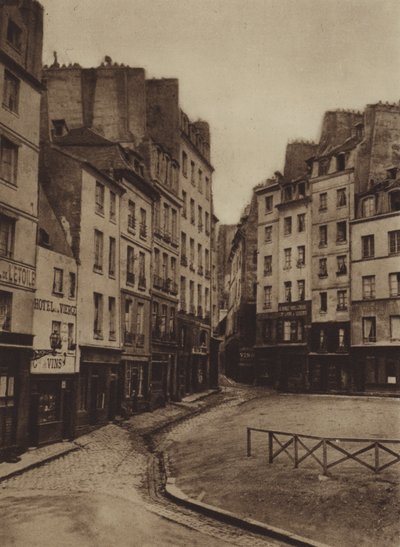 Hjørne av rue Jean-de-Beauvais og rue Lanneau (s/hv-bilde) av (after) French Photographer