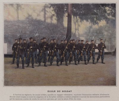 Soldatens skole (farget bilde) av (after) French Photographer