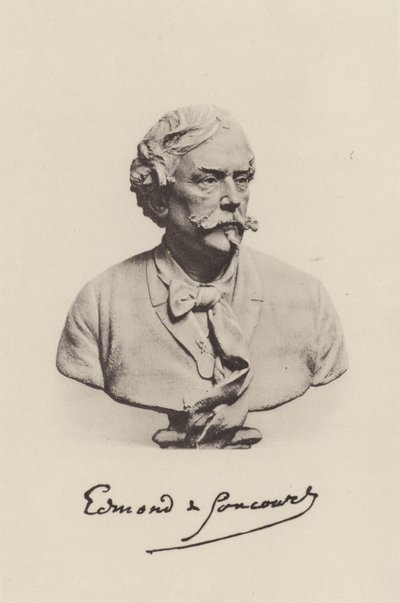 Edmond de Goncourt , fransk forfatter (s/hvitt bilde) av (after) French Photographer