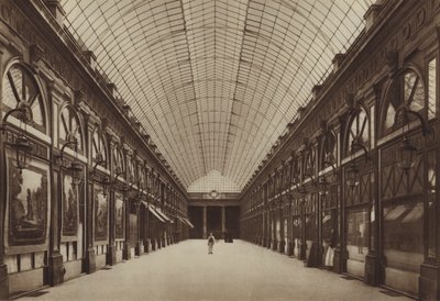 Orleans Gallery på Palais-Royal (s/hvitt bilde) av (after) French Photographer