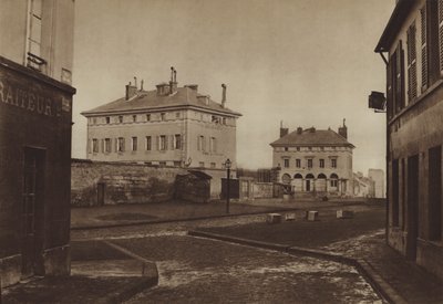Italias barriere i 1866, med Ledoux-paviljongene (s/hvitt-bilde) av (after) French Photographer