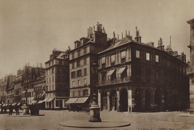 Den gamle Gare Saint-Lazare (s/hvitt bilde) av (after) French Photographer