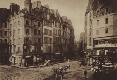 Det gamle Place Maubert (s/hv-bilde) av (after) French Photographer