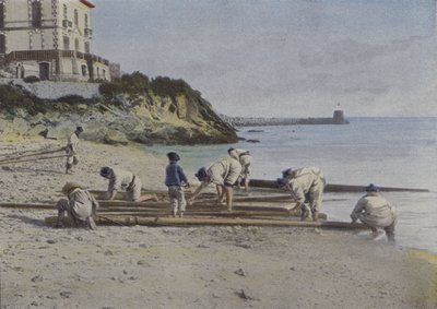 Polering av agres (farget bilde) av (after) French Photographer