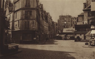 Carrefour Gozlin, for tiden Boulevard Saint-Germain, var stedet for Abbaye-fengselet (s/hv-bilde) av (after) French Photographer