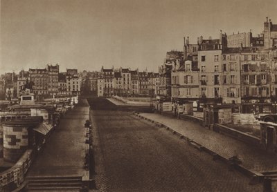 Pont-Neuf i 1852 (s/hvitt-bilde) av (after) French Photographer
