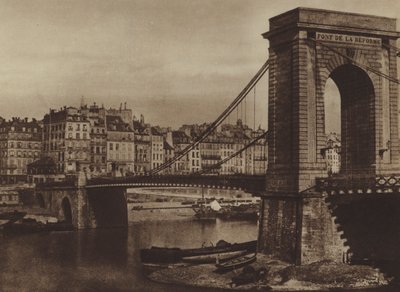 Pont Louis-Philippe, Reformens bro under revolusjonen i 1848 (s/hvitt-bilde) av (after) French Photographer