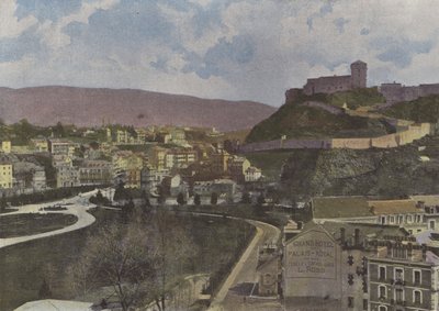Lourdes, generell visning (farget bilde) av (after) French Photographer