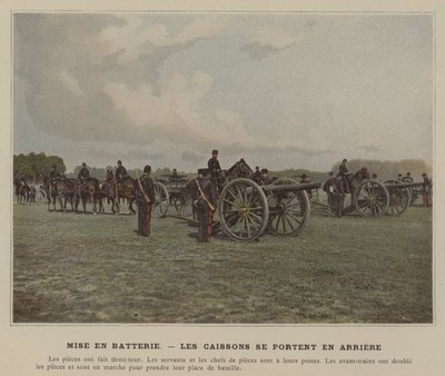 Sett inn batteri, The Caissons Go i ryggen (farget bilde) av (after) French Photographer