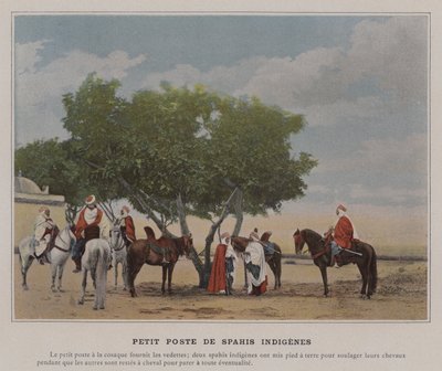 Liten post av urfolk Spahis (farget bilde) av (after) French Photographer
