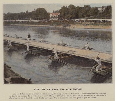 Bridge of Boats by Conversion (farget bilde) av (after) French Photographer