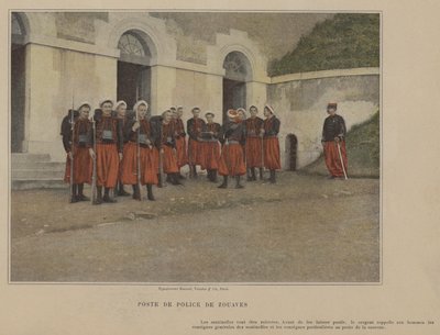 Zouaves politistasjon (farget bilde) av (after) French Photographer