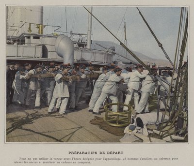 Preparatifs de Depart (farget bilde) av (after) French Photographer