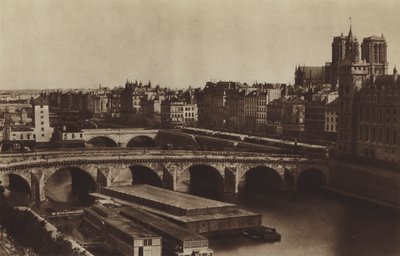 Quays Desaix og Napoleon, i dag Quai de la Corse (s/hvitt bilde) av (after) French Photographer