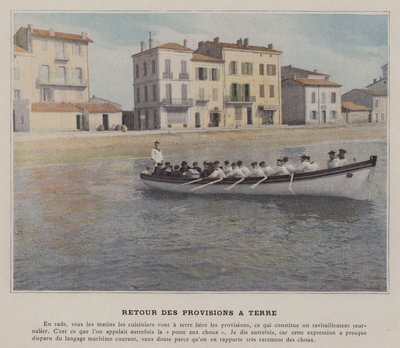 Retur av proviant til land (farget bilde) av (after) French Photographer