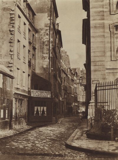 Rue Saint-Christophe i 1865, tatt fra rue de la Cite (s/hv-bilde) av (after) French Photographer