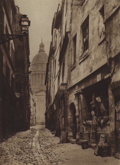 Rue des Carmes og Rue Valette (s/hvitt bilde) av (after) French Photographer