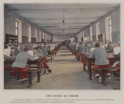 En tegnestudie (farget bilde) av (after) French Photographer