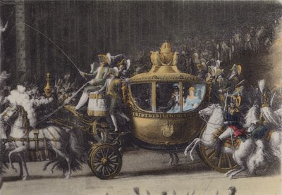 Transport av Napoleon 1, 2. april 1810, Transport av Napoleon 1, 2. april 1810 (farget bilde) av (after) French Photographer