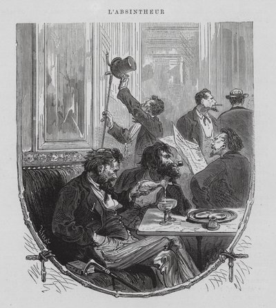 Parisisk Slang: Absintheur (gravering) av (after) French School