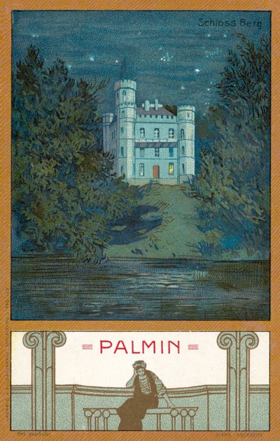 Berg slott, Bayern (chromolitho) av (after) German School