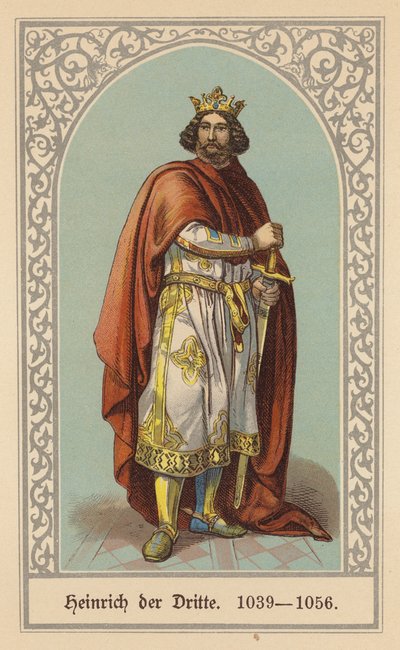 Henry III, den hellige romerske keiseren (farge litho) av (after) German School
