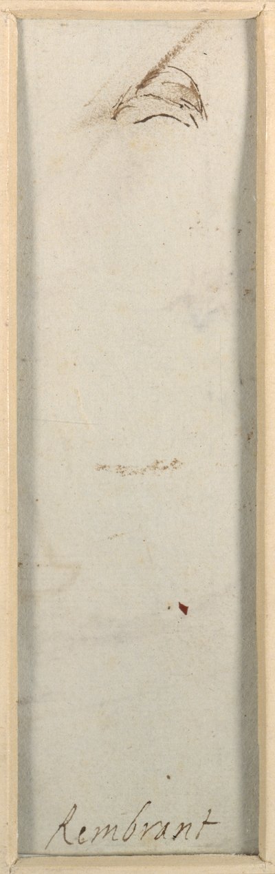 'Rembrandt', ca. 1650-52 (penn og blekk på papir) av (attr. to) Rembrandt Harmensz. van Rijn