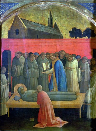 The Death of St. Francis (olje på panel) av (c.1370 1425) Lorenzo Monaco