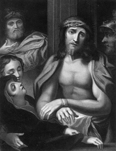 Ecce Homo (gravering) av (c.1489-1534) (after) Correggio