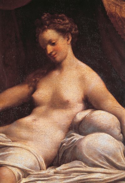 Danae, ca 1531, av Antonio Allegri, kjent som Correggio (1489-ca 1534), olje på lerret av (c.1489-1534) Correggio
