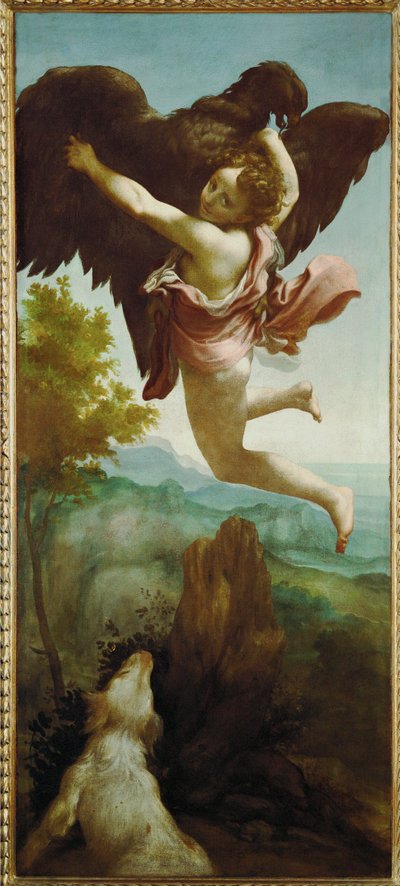 Bortføringen av Ganymed (olje på lerret) av (c.1489-1534) Correggio